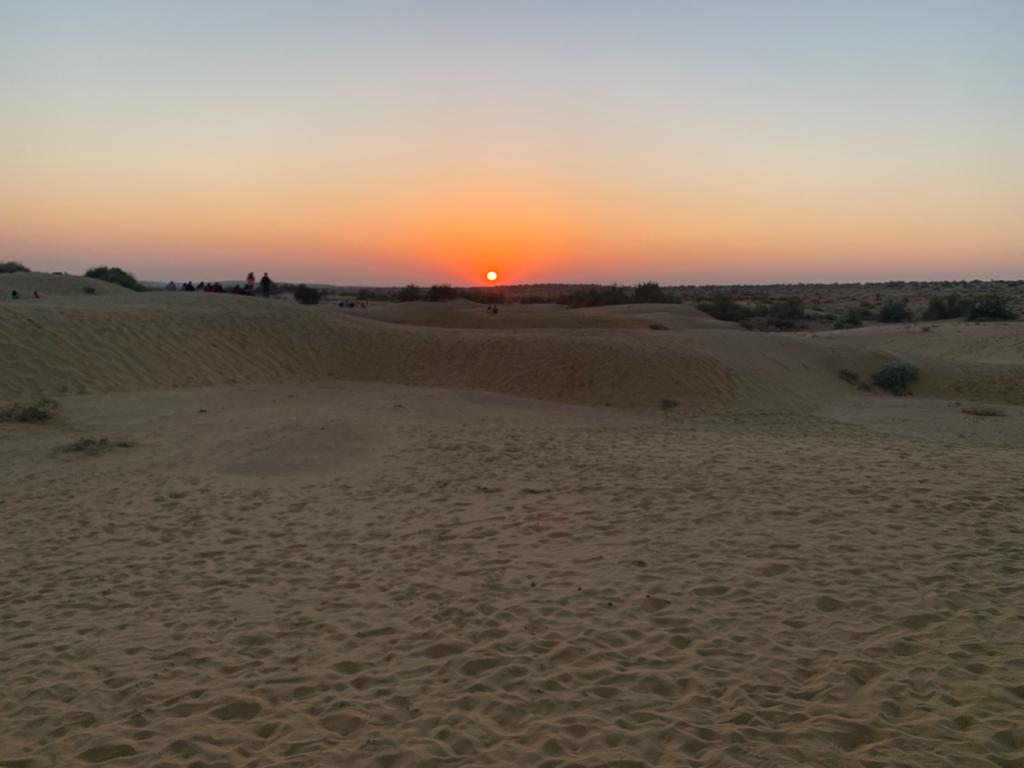 sun rise in desert